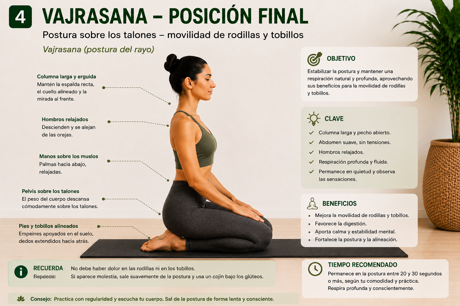 Vajrasana – Postura sobre los talones