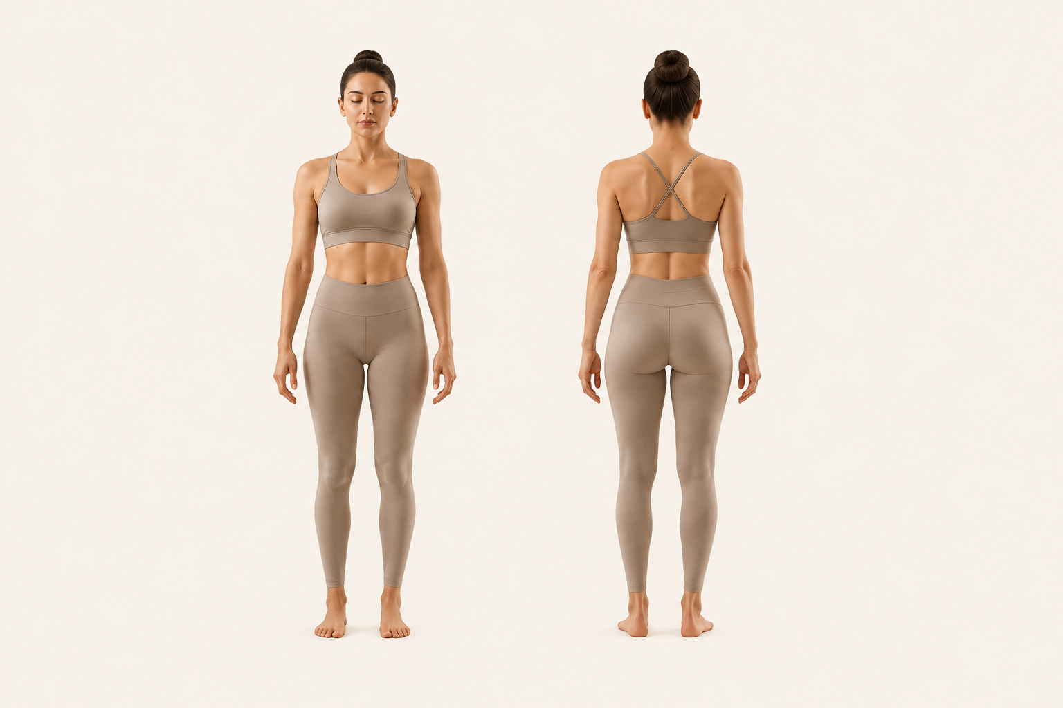 Figura corporal, vista frontal y posterior