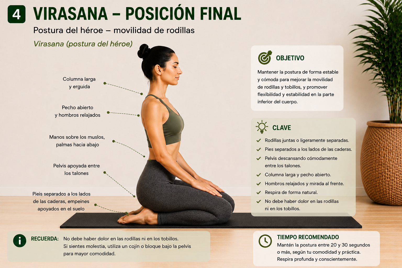 Virasana – Postura del héroe